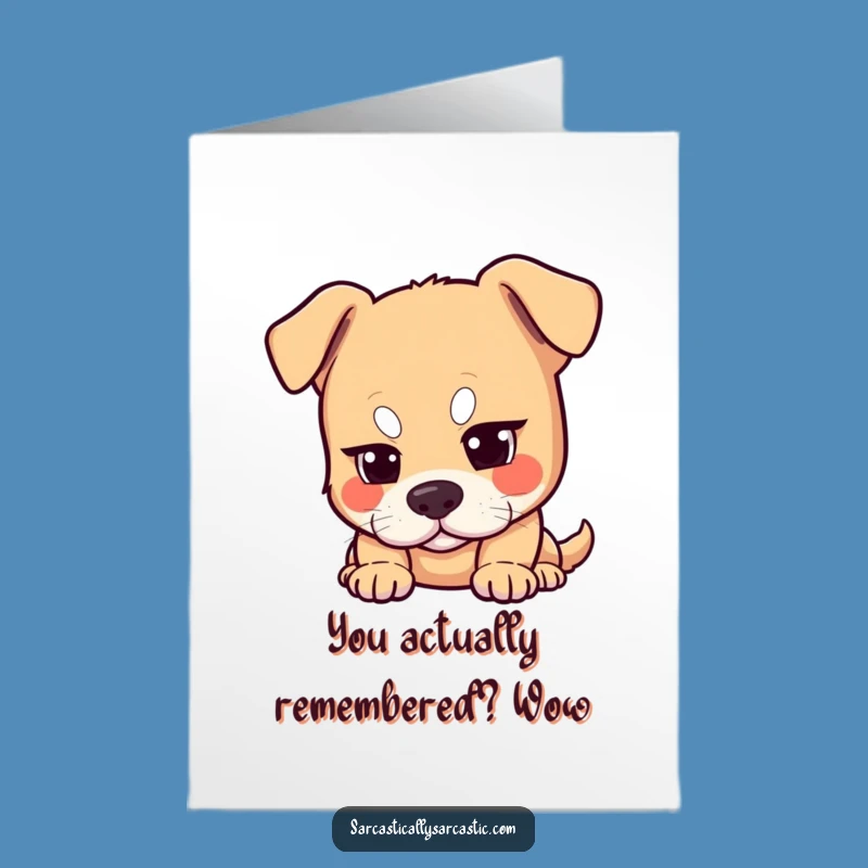 Free Printable Dog Thank You Card: Sarcastic Eyebrow Raise Funny Downloadable Gift