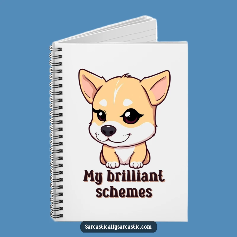 Funny Dog Wink Notebook: Smirking Pup's Journal for Secret Plans