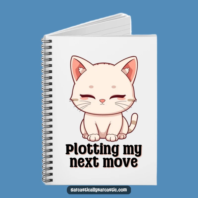 Funny Kawaii Cat Blink Notebook: Record Secrets with Humorous Insight