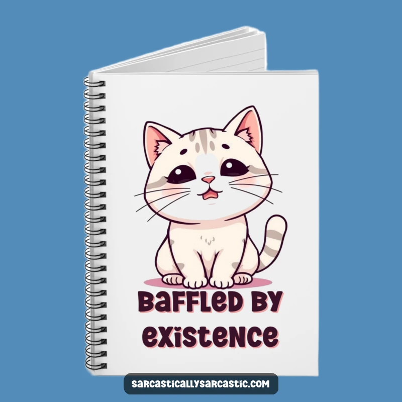 Funny Kawaii Cat Sigh Notebook: Jot Down Thoughts with Humorous Flair