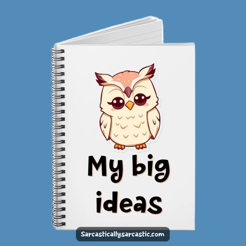 Funny Kawaii Owl Notebook: Quizzical Thoughts, Perfect for Notes and Funny Gift!