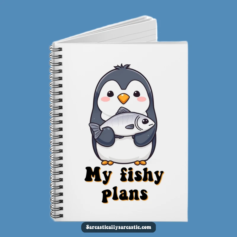 Funny Penguin Fish Notebook: Jot Down Your Stoic Thoughts