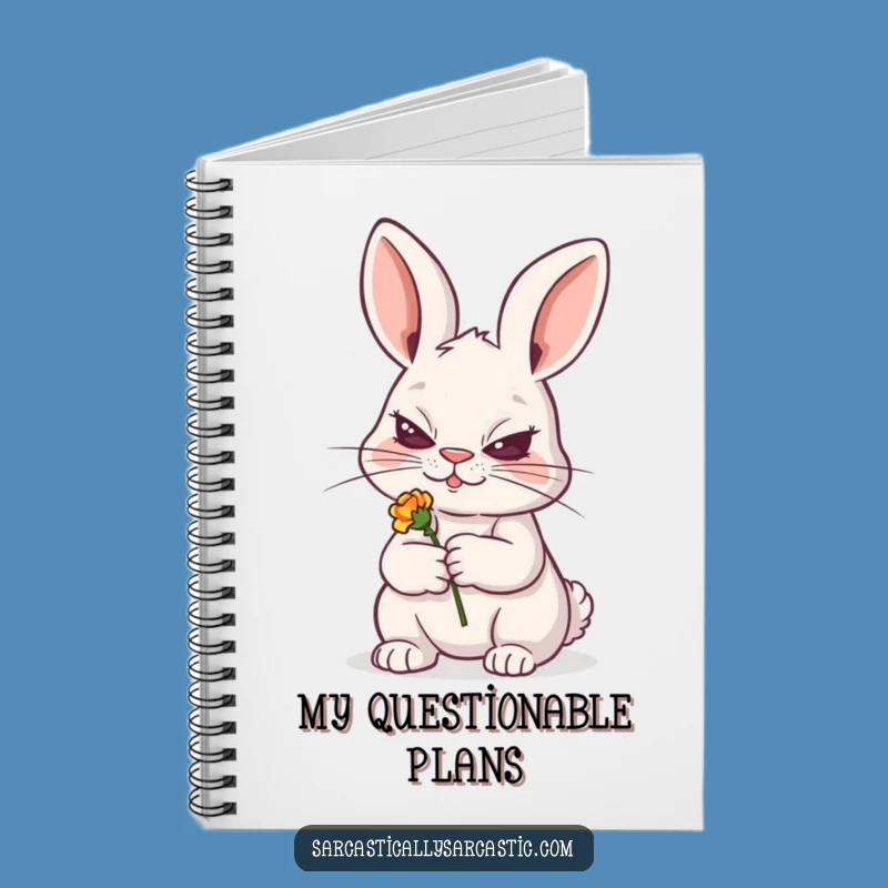 Funny Sly Rabbit Notebook - Journal for Playful Thoughts - Great Funny Gift