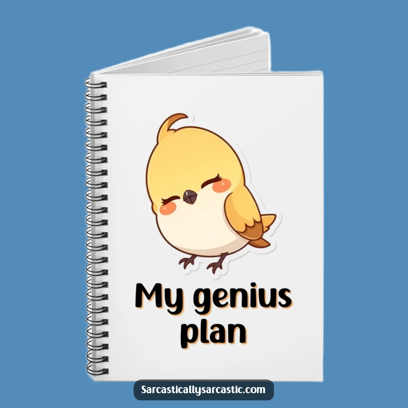 Funny Bird Notebook: Smirking Head Cock Character Journal, Humorous Gift