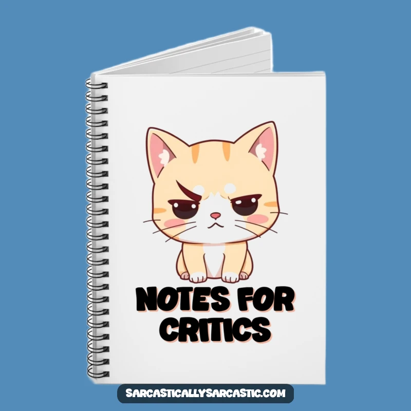 Funny Unimpressed Cat Notebook - Sarcastic Journal, Perfect Funny Gift