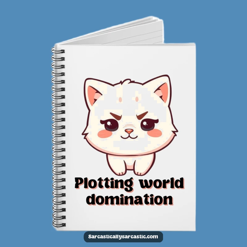 Funny Kawaii Cat Notebook: Sassy Eyebrow Smirk Journal, Ideal Funny Gift
