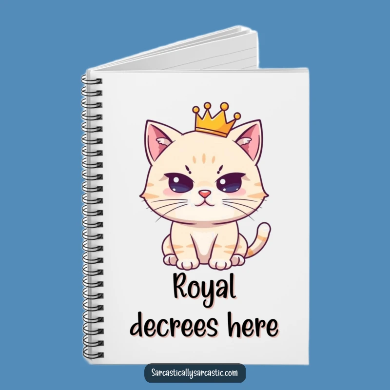 Funny Crowned Cat Notebook: Deadpan Journal - Perfect Funny Gift for Writers!