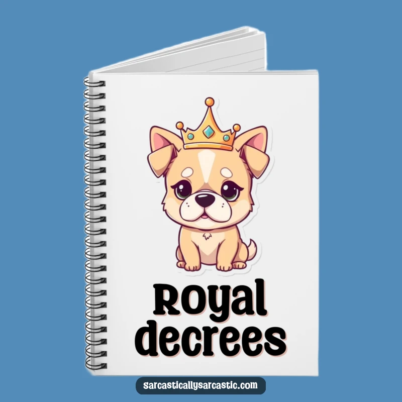Funny Notebook - Unimpressed Dog Character for Royal Ideas