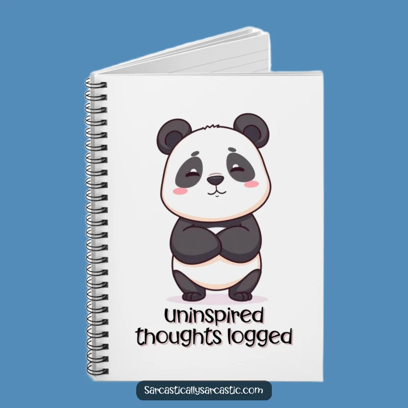 Funny Deadpan Panda Notebook - Journal for Unimpressed Thoughts - Great Funny Gift