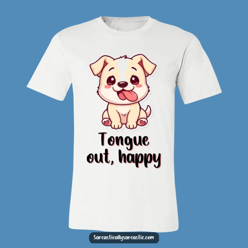 Funny Dog Tongue Out T-Shirt: Playful Pup's Silly Graphic Tee