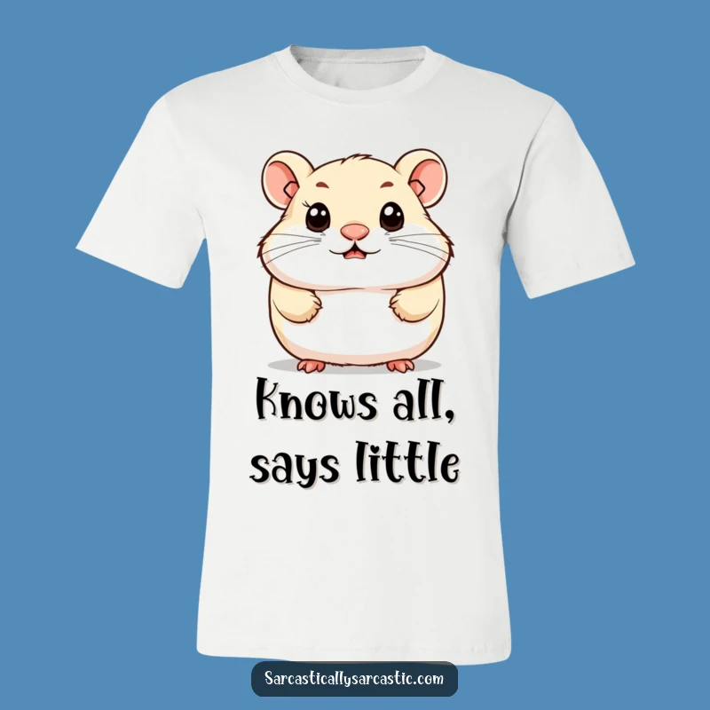 Funny Hamster Smirk T-Shirt: Adorable Intelligence - Comfy Funny Apparel Gift