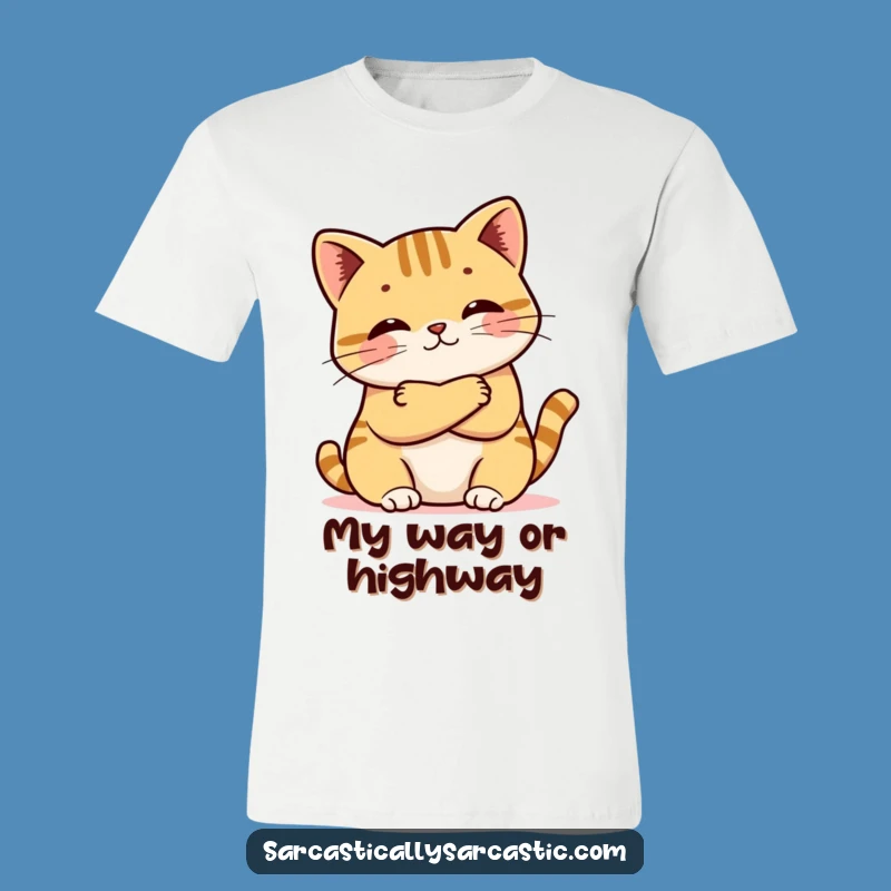 Funny Kawaii Cat Pout T-Shirt: Hilarious Tee for the Unimpressed
