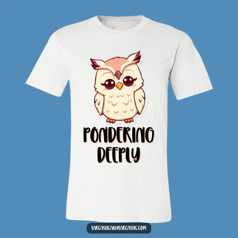 Funny Kawaii Owl T-Shirt: Quizzical Tilt Design, Your Ultimate Funny Gift Tee!