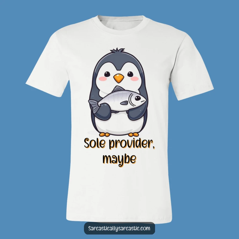 Funny Penguin Fish Tee: Deadpan Delivery for Comedic Fans