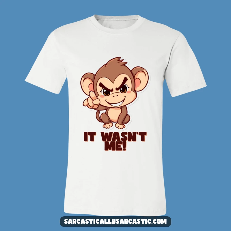 Funny Monkey T-Shirt: Hilarious Tee for Playful Accusations