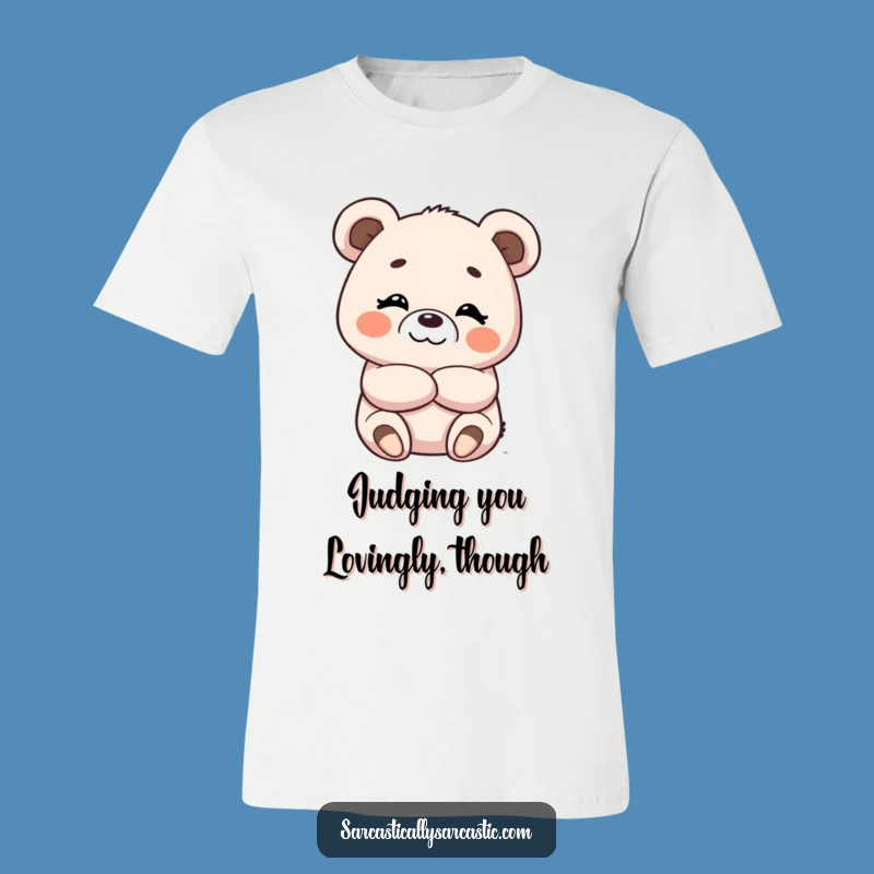Kawaii Bear Smirk T-Shirt, Cute and Cheeky Funny Gift