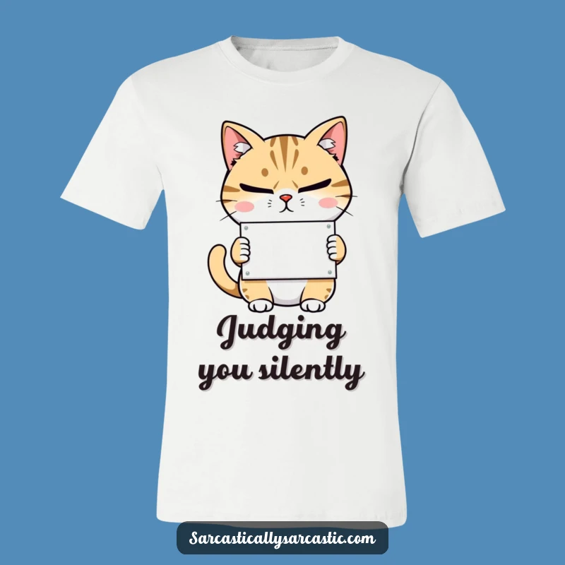 Funny Cat Smirk T-Shirt: Sarcastic Feline Tee, Perfect Humorous Gift