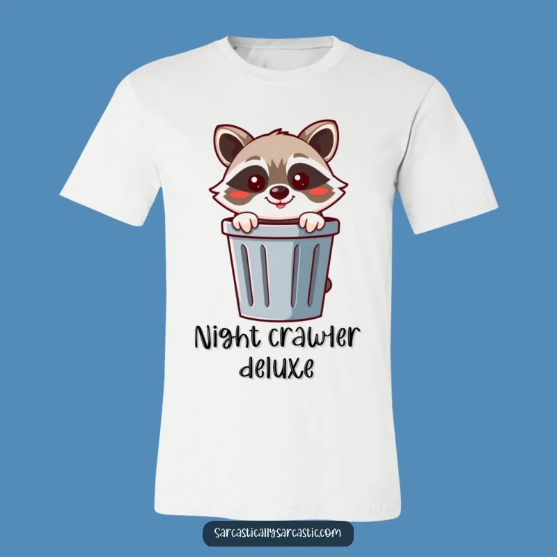 Funny Raccoon T-Shirt: Cheerful Bandit Tee, Perfect Gift!