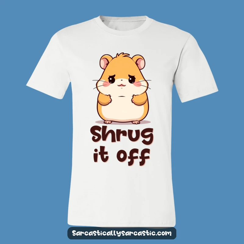 Funny Kawaii Hamster T-Shirt: Deadpan Shrug Design, The Ultimate Funny Gift Tee!