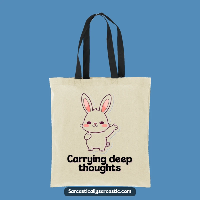 Funny Rabbit Nod Tote Bag: Kawaii Character Carry-All, Stylish Funny Gift!