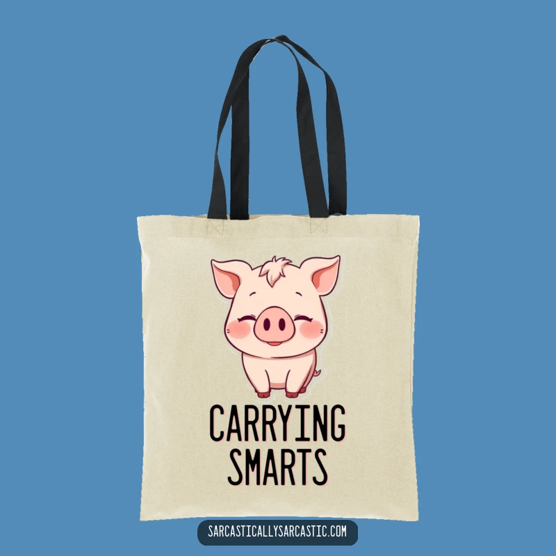 Funny Knowing Pig Tote Bag: Hilarious & Stylish for Secret Keepers