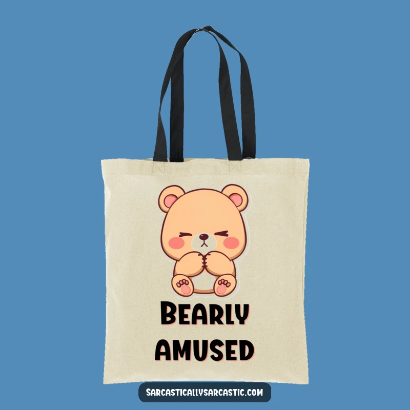 Funny Bear Tote Bag: Carry Sass with a Subtle Eye-Roll