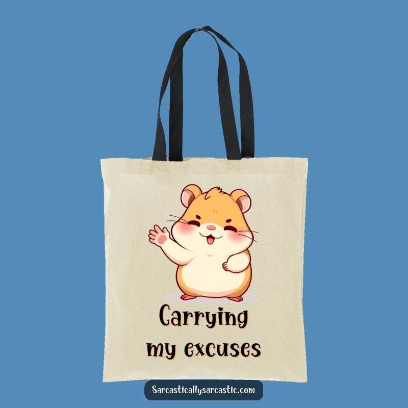 Funny Dismissive Hamster Tote Bag - Sassy Rodent Accessory, Perfect Funny Gift