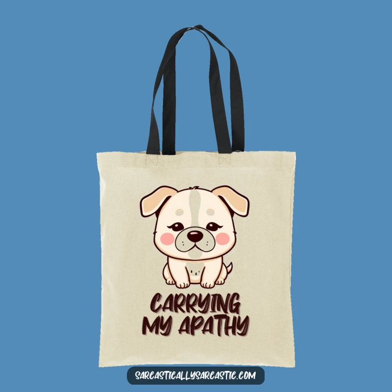Funny Kawaii Dog Tote Bag: Deadpan Chic, Perfect Gift