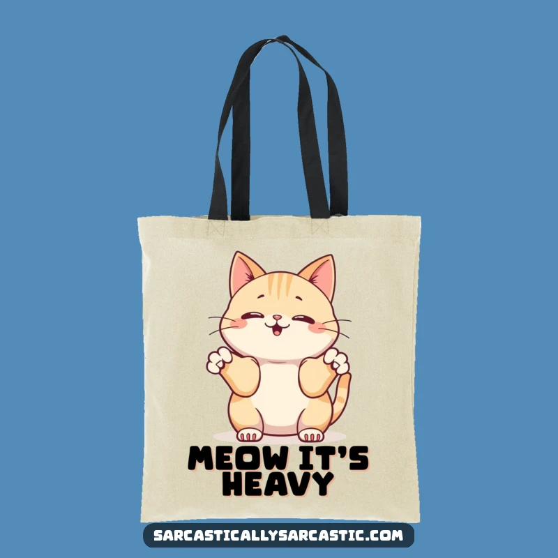 Funny Kawaii Cat Shrug Tote Bag - Carry Your 'IDK' with Style