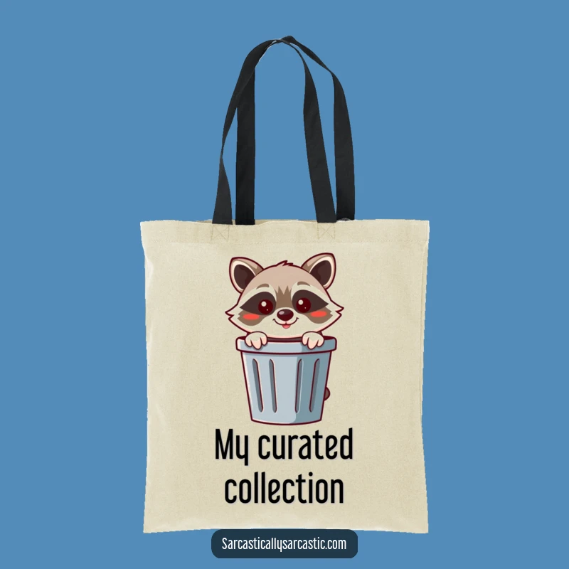Funny Raccoon Tote Bag: Cheerful Bandit Accessory, Perfect Gift!
