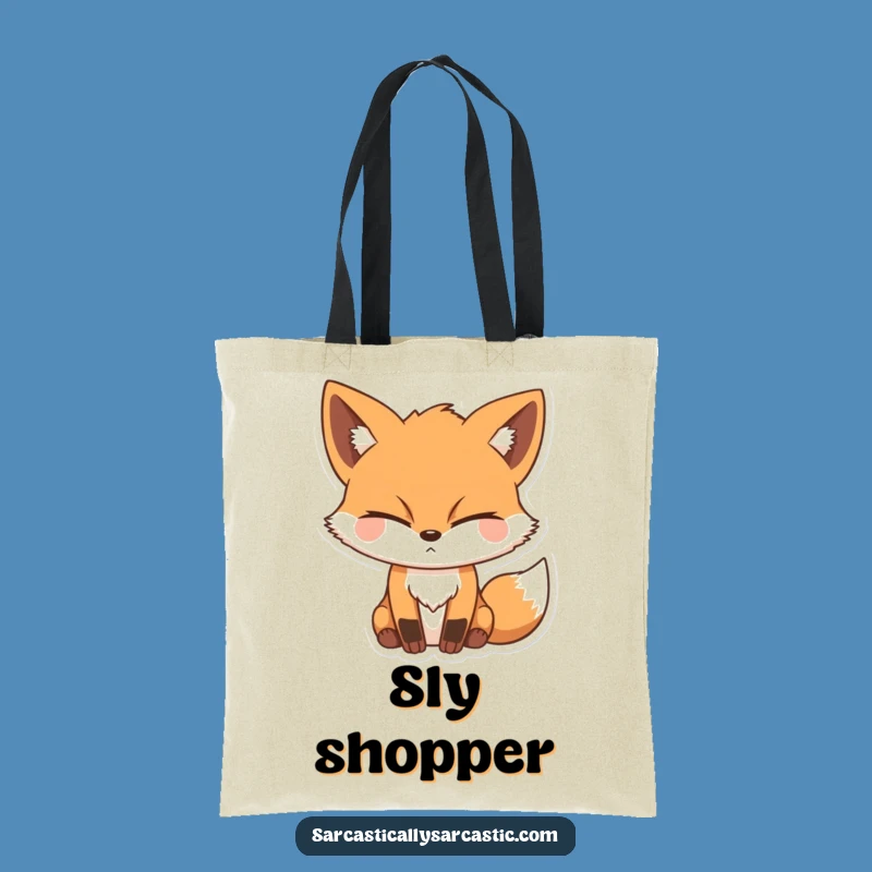 Funny Sly Fox Tote Bag: Winking Character Carry-All - Cunning Funny Gift!
